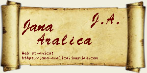 Jana Aralica vizit kartica